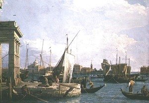(Giovanni Antonio Canal) Canaletto - The Punta della Dogana, 1730