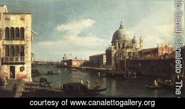 (Giovanni Antonio Canal) Canaletto - View of the Grand Canal- Santa Maria della Salute and the Dogana from Campo Santa Maria Zobenigo, early 1730s