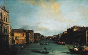 (Giovanni Antonio Canal) Canaletto - View of The Grand Canal from the Rialto Bridge