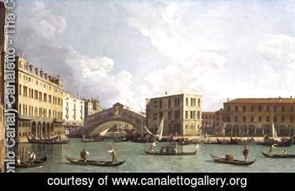 (Giovanni Antonio Canal) Canaletto - View of the Rialto Bridge, from the North, c.1734-35