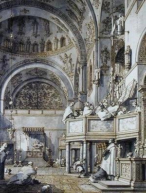 (Giovanni Antonio Canal) Canaletto - The Choir Singing in St. Mark's Basilica, Venice, 1766