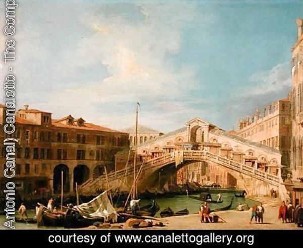 (Giovanni Antonio Canal) Canaletto - View of the Rialto at Venice