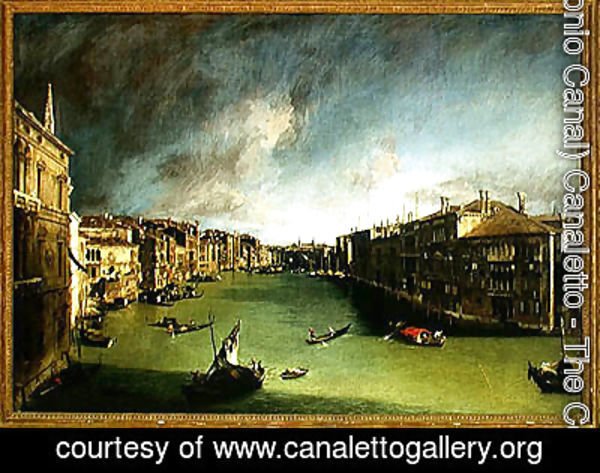 (Giovanni Antonio Canal) Canaletto - The Grand Canal, View of the Palazzo Balbi towards the Rialto Bridge, 1724