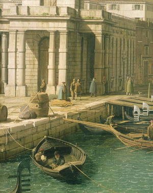 (Giovanni Antonio Canal) Canaletto - Entrance to the Grand Canal: Looking West, c.1738-42 (detail)