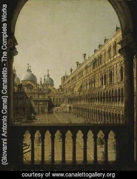 (Giovanni Antonio Canal) Canaletto - Interior Court of the Doge's Palace, Venice, c.1756