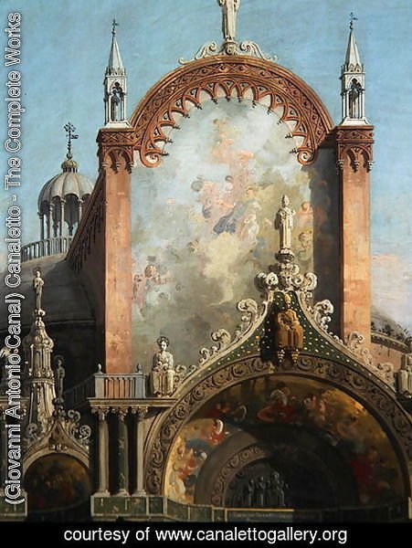 (Giovanni Antonio Canal) Canaletto - Detail of Capriccio of a Church (2)