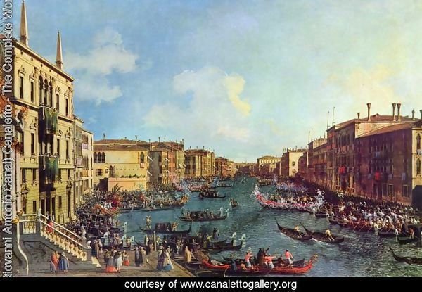 Venice- A Regatta on the Grand Canal, c.1740
