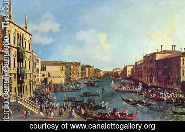 (Giovanni Antonio Canal) Canaletto - Venice- A Regatta on the Grand Canal, c.1740