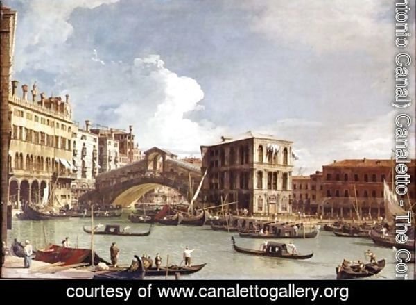 (Giovanni Antonio Canal) Canaletto - The Rialto Bridge, Venice, from the North