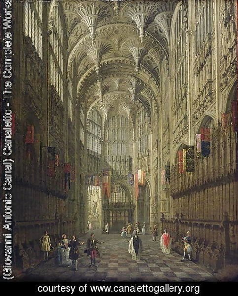 (Giovanni Antonio Canal) Canaletto - Interior of Henry VII's Chapel, Westminster Abbey, c.1750