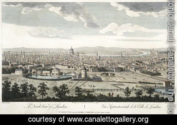 (Giovanni Antonio Canal) Canaletto - A North View of London, plate 3 from 'Views of London',  1794