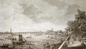 A View from Somerset Gardens to Westminster Bridge, 1750