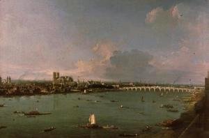 View of the Thames from South of the River