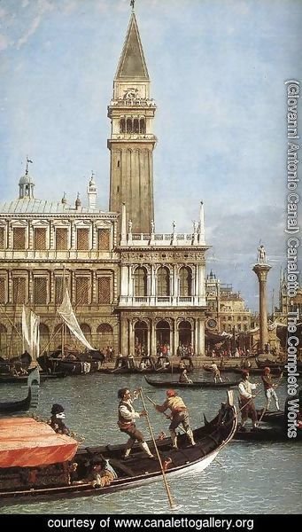 (Giovanni Antonio Canal) Canaletto - Return of the Bucentoro to the Molo on Ascension Day (detail)