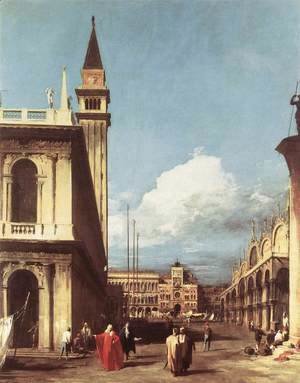 (Giovanni Antonio Canal) Canaletto - The Piazzetta, Looking toward the Clock Tower