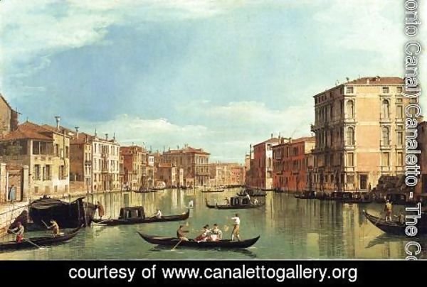 (Giovanni Antonio Canal) Canaletto - Grand Canal Between the Palazzo Bembo and the Palazzo Vendramin