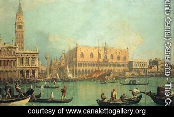 (Giovanni Antonio Canal) Canaletto - The Doge's Palace with the Piazza di San Marco