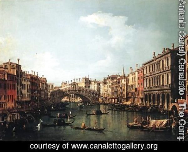 (Giovanni Antonio Canal) Canaletto - Rialto Bridge from the South