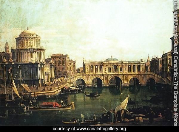 Capriccio of the Grand Canal With an Imaginary Rialto Bridge and Other Buildings