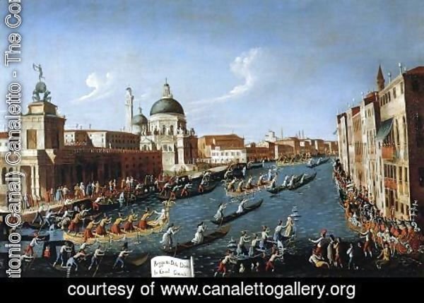 (Giovanni Antonio Canal) Canaletto - The Women's Regatta on the Grand Canal