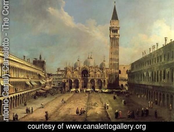 (Giovanni Antonio Canal) Canaletto - Piazza San Marco: Looking East along the Central Line