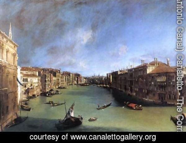 (Giovanni Antonio Canal) Canaletto - Grand Canal: Looking Northeast from the Palazzo Balbi to the Rialto Bridge