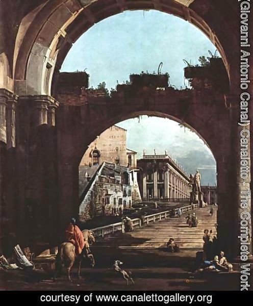 (Giovanni Antonio Canal) Canaletto - Capriccio Romano, Capitol