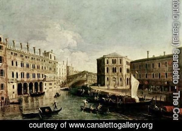 (Giovanni Antonio Canal) Canaletto - Il Canale Grande a Rialto