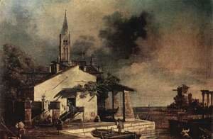 (Giovanni Antonio Canal) Canaletto - Lagoon landscape