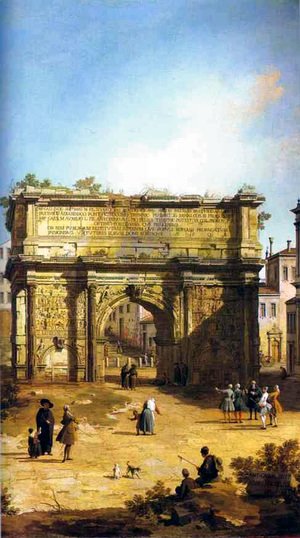 (Giovanni Antonio Canal) Canaletto - Rome, The Arch of Septimius Severus