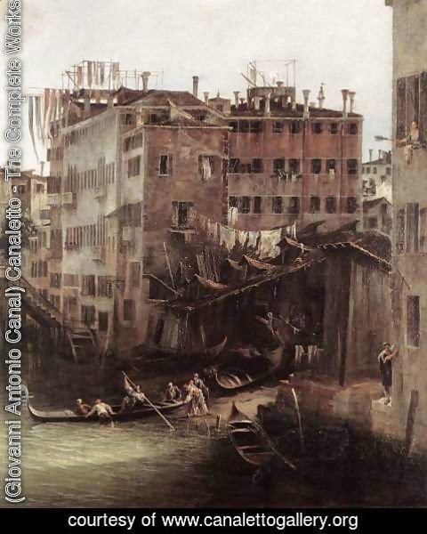 (Giovanni Antonio Canal) Canaletto - The Rio dei Mendicanti (detail)