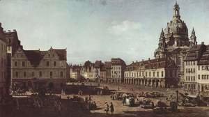 (Giovanni Antonio Canal) Canaletto - View of Dresden, the Neumarkt Moritz