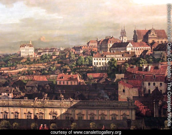 View on Warsaw from Royal Castle fragment