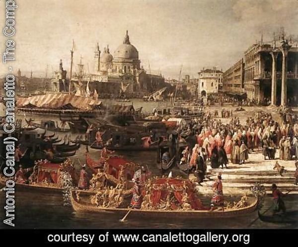 (Giovanni Antonio Canal) Canaletto - Arrival of the French Ambassador in Venice (detail 1)