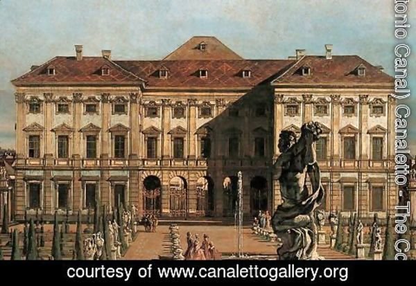 (Giovanni Antonio Canal) Canaletto - The Liechtenstein Garden Palace, garden side (detail)