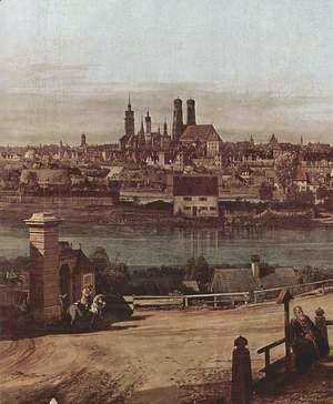 (Giovanni Antonio Canal) Canaletto - View from Munich, The Bridge and the Isar, Detail