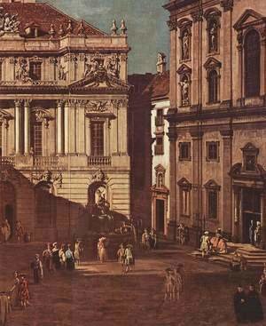 (Giovanni Antonio Canal) Canaletto - View from Vienna, the square in front of the University of South-East, detail