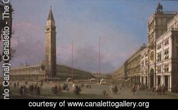 (Giovanni Antonio Canal) Canaletto - Piazza San Marco Looking South and West