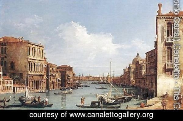 (Giovanni Antonio Canal) Canaletto - The Grand Canal from Campo San Vio towards the Bacino