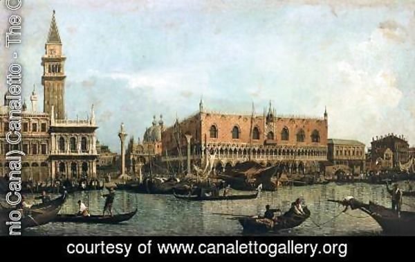 (Giovanni Antonio Canal) Canaletto - The Molo, Seen from the Bacino di San Marco