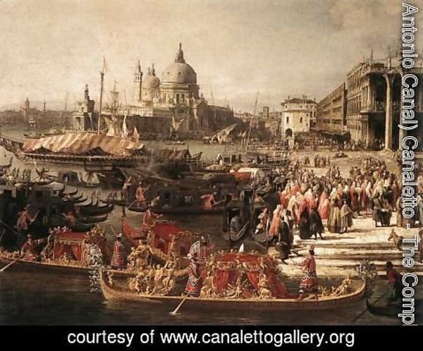 (Giovanni Antonio Canal) Canaletto - Arrival of the French Ambassador in Venice (detail)