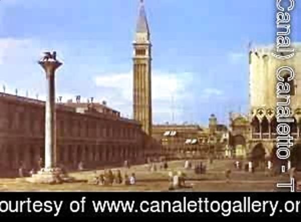 (Giovanni Antonio Canal) Canaletto - Venice The Piazzzetta Towards The Torre Delorologio 1743