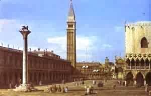 (Giovanni Antonio Canal) Canaletto - Venice The Piazzzetta Towards The Torre Delorologio 1743