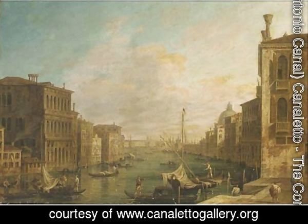 (Giovanni Antonio Canal) Canaletto - The Grand Canal, Venice, looking East from the Campo di S. Vio towards the Bacino