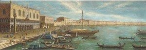 (Giovanni Antonio Canal) Canaletto - Vessels in front of the Doges palace, Venice