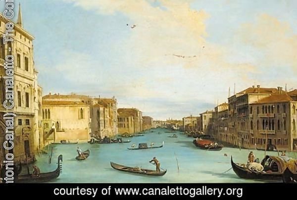 The Grand Canal, looking north-east from the Palazzo Balbi, to the Rialto Bridge