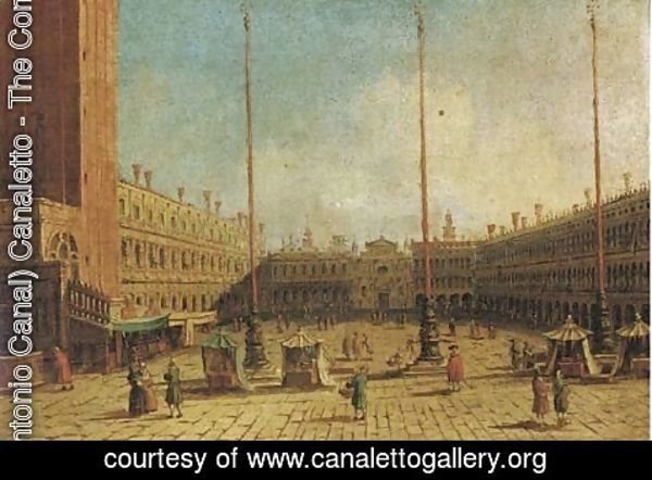 (Giovanni Antonio Canal) Canaletto - The Piazza San Marco, Venice, looking west along the central line
