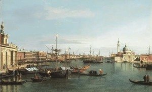 (Giovanni Antonio Canal) Canaletto - The Bacino di San Marco, looking east from the mouth of the Giudecca, the Dogana and the Riva degli Schiavone to the left and San Giorgio Maggiore