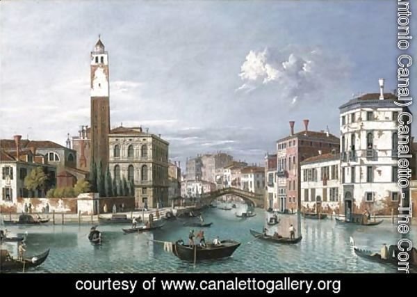 Venice The Grand Canal looking north-west towards S. Geremia and the entrance to the Cannaregio