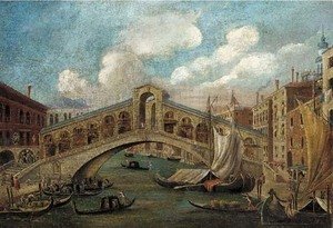 (Giovanni Antonio Canal) Canaletto - The Rialto Bridge; and The Doge's Palace, Venice